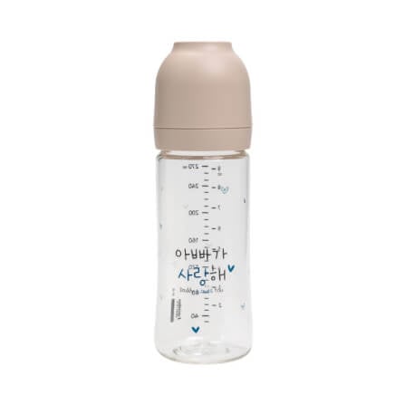ขวดนม PA - HAENIM รุ่น NOTHING™ ขนาด 9 ออนซ์ ลาย DAD สีเบจ (ไม่รวมจุกนม)_0